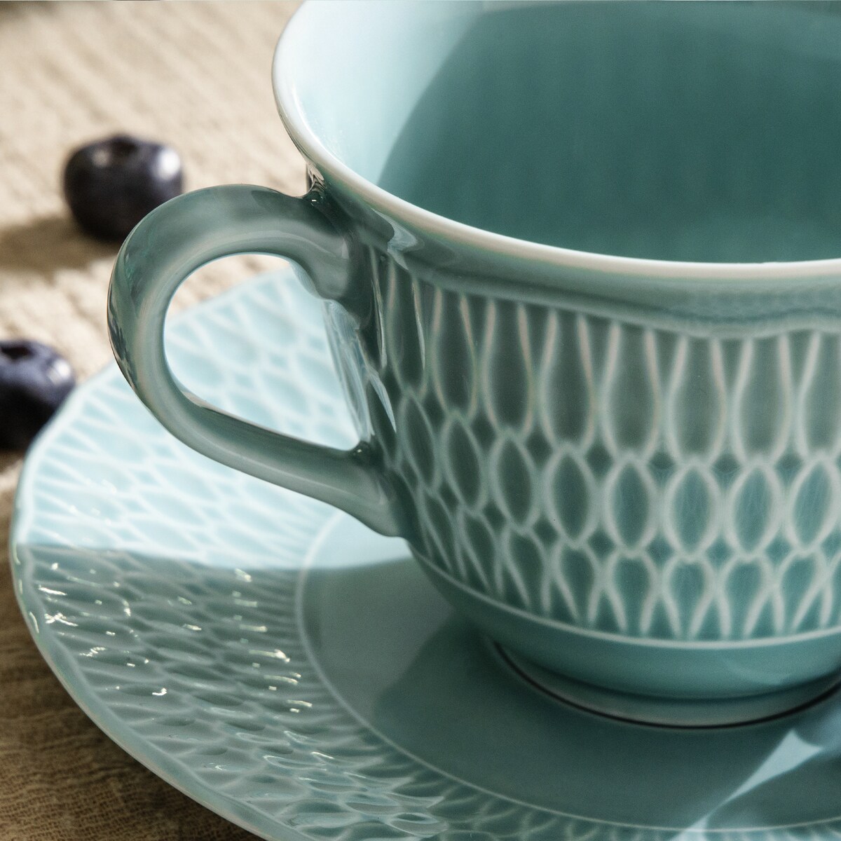 Zestaw kawowy 6 os. (18 el.) SOFIA LAZUROWA