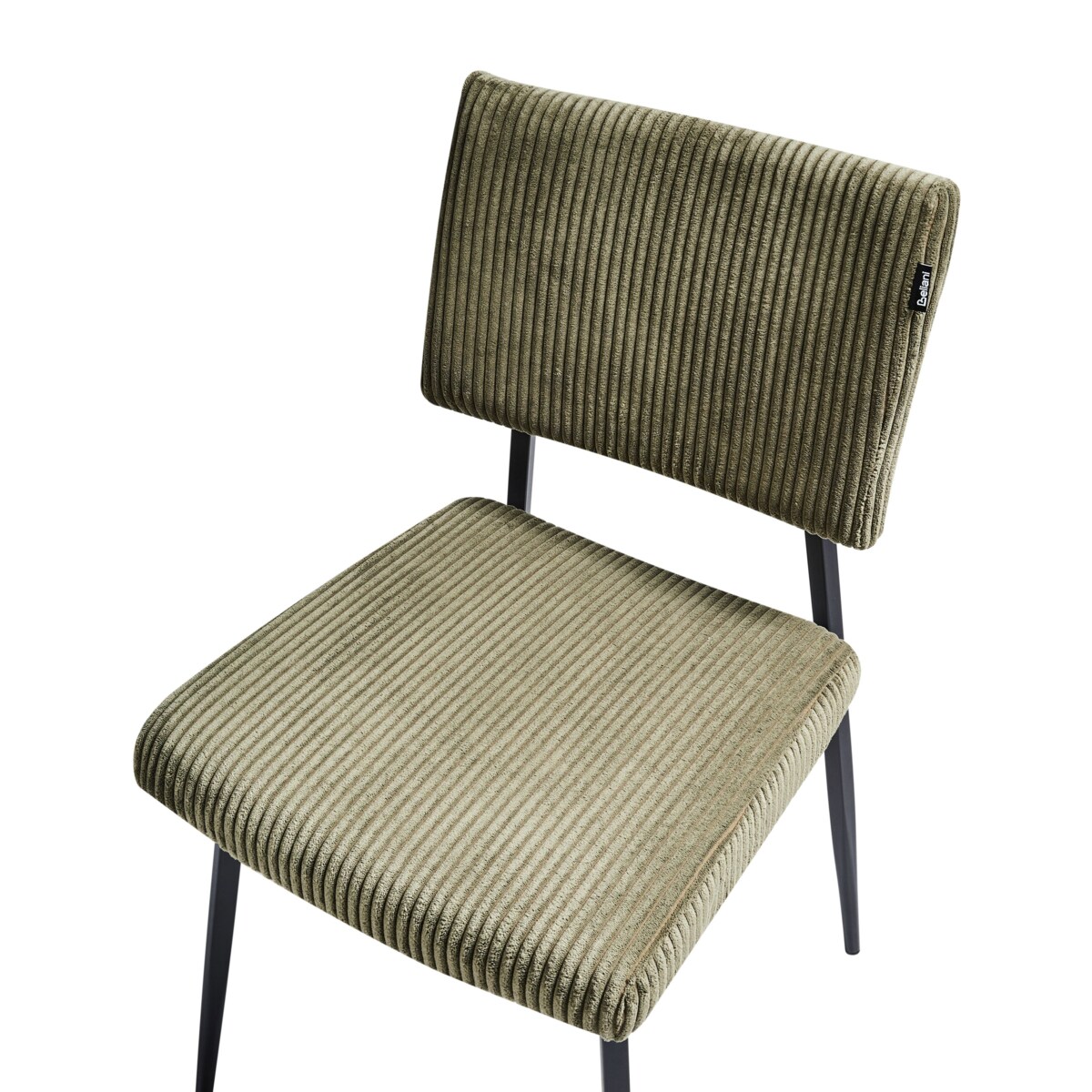 Zestaw 2 krzeseł do jadalni STURGIS Sztruks Oliwkowy