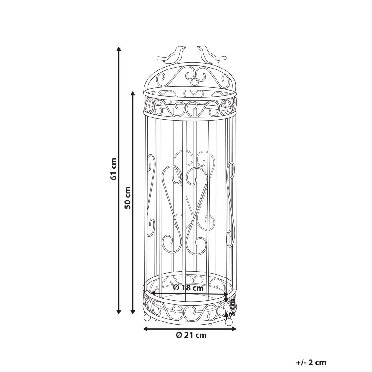Stojak na parasole czarny AMBOISE