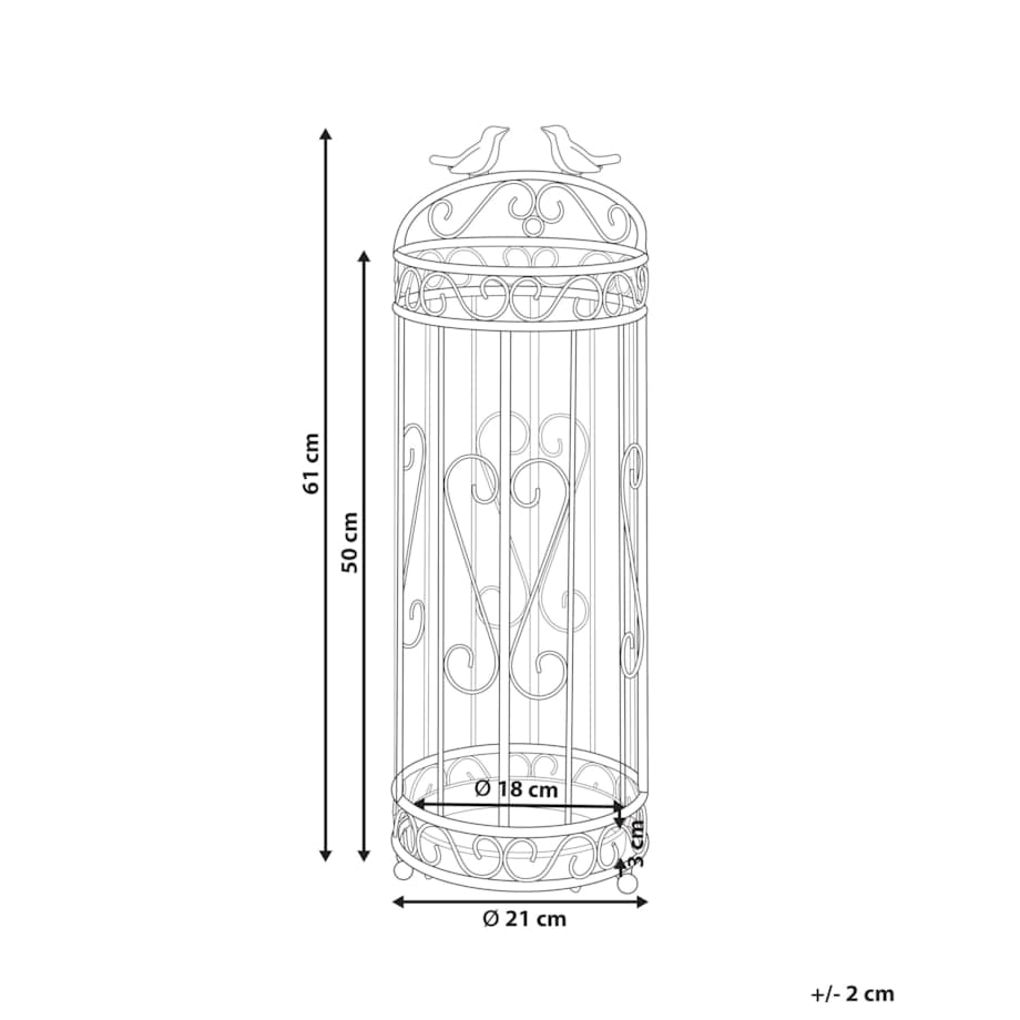 Stojak na parasole czarny AMBOISE