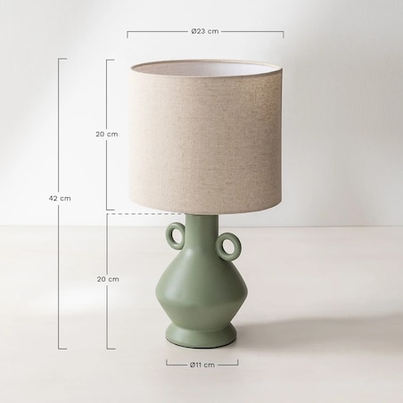 Lampa stołowa z żywicy Celadón 42 cm