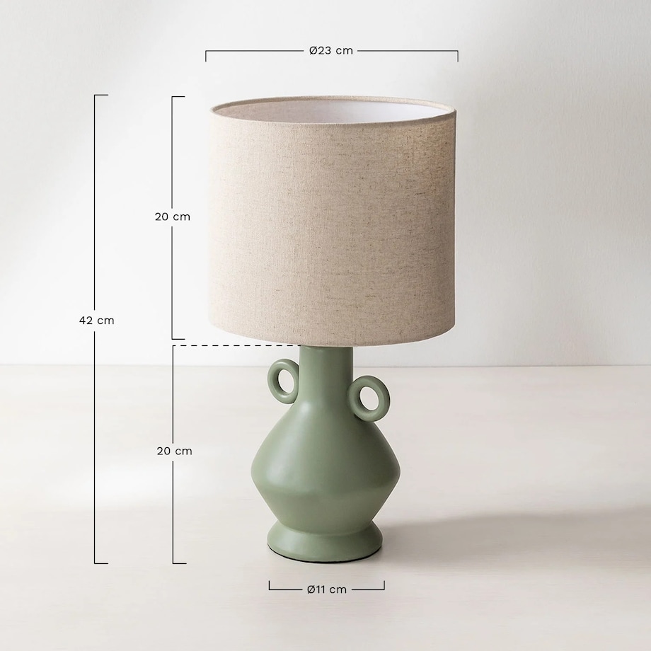 Lampa stołowa z żywicy Celadón 42 cm