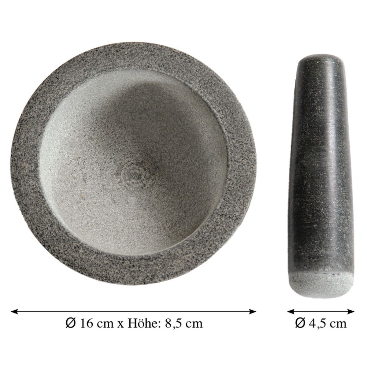 Solidny moździerz z tłuczkiem z granitu, KESPER