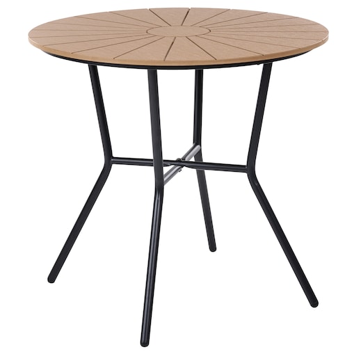 Stół ogrodowy LINOSA 80 cm 80 cm Metal Czarny