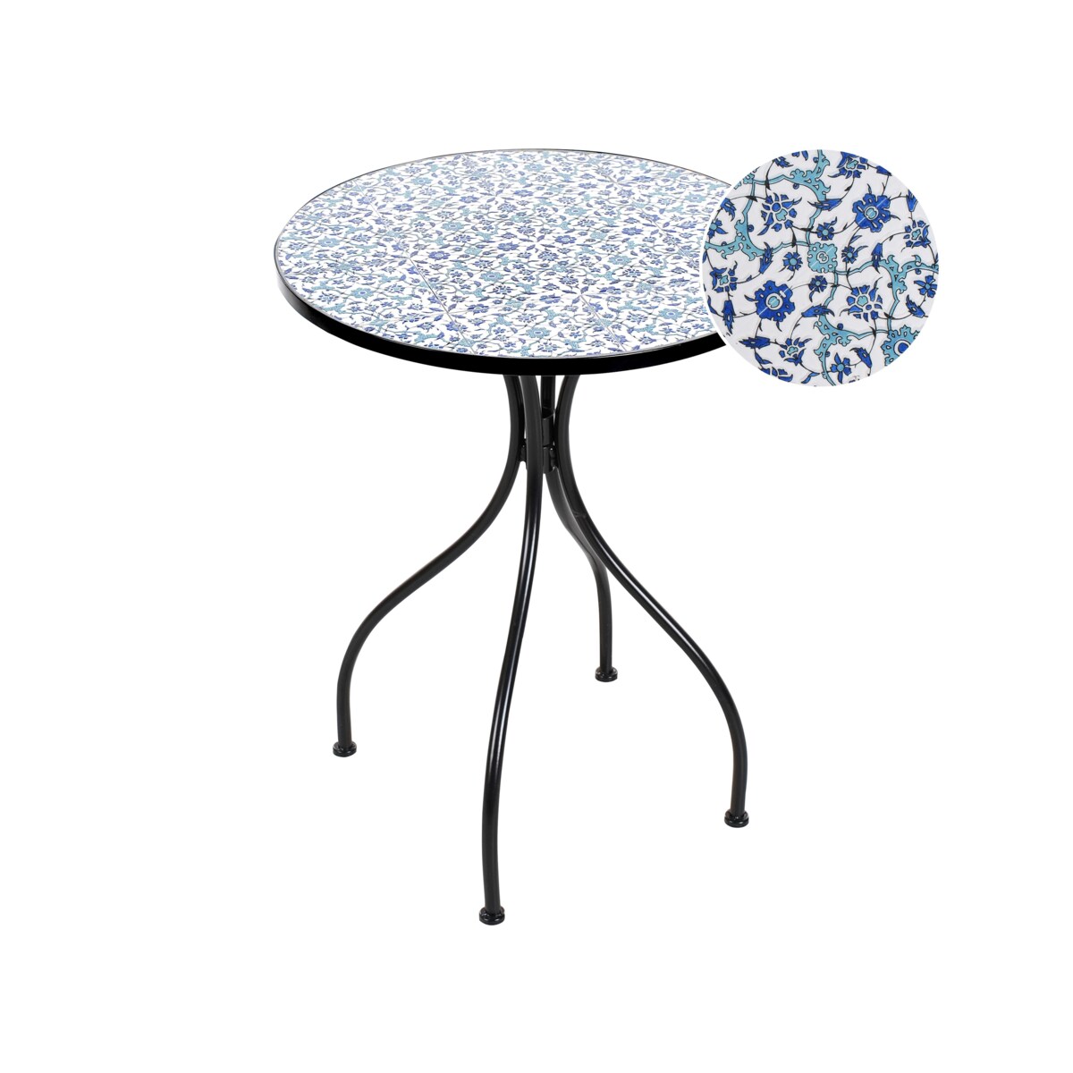 Stolik bistro CHAPECO 60 cm Metal Czarny