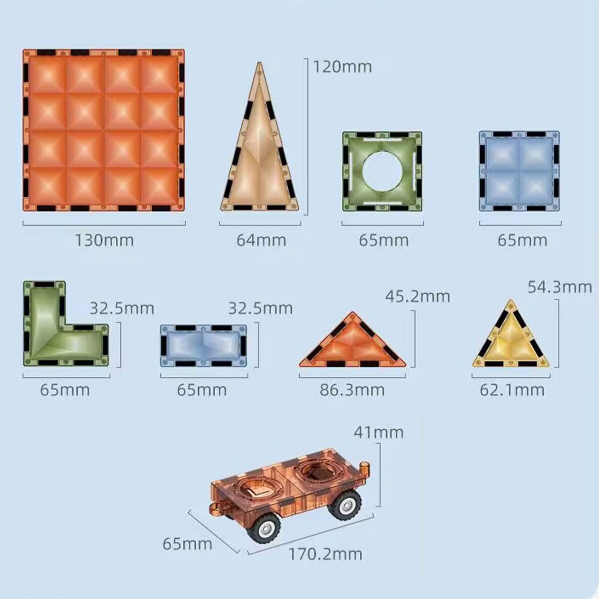 Klocki magnetyczne edukacyjne konstrukcyjne 3d Ricokids