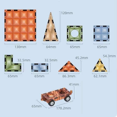 Klocki magnetyczne edukacyjne konstrukcyjne 3d Ricokids