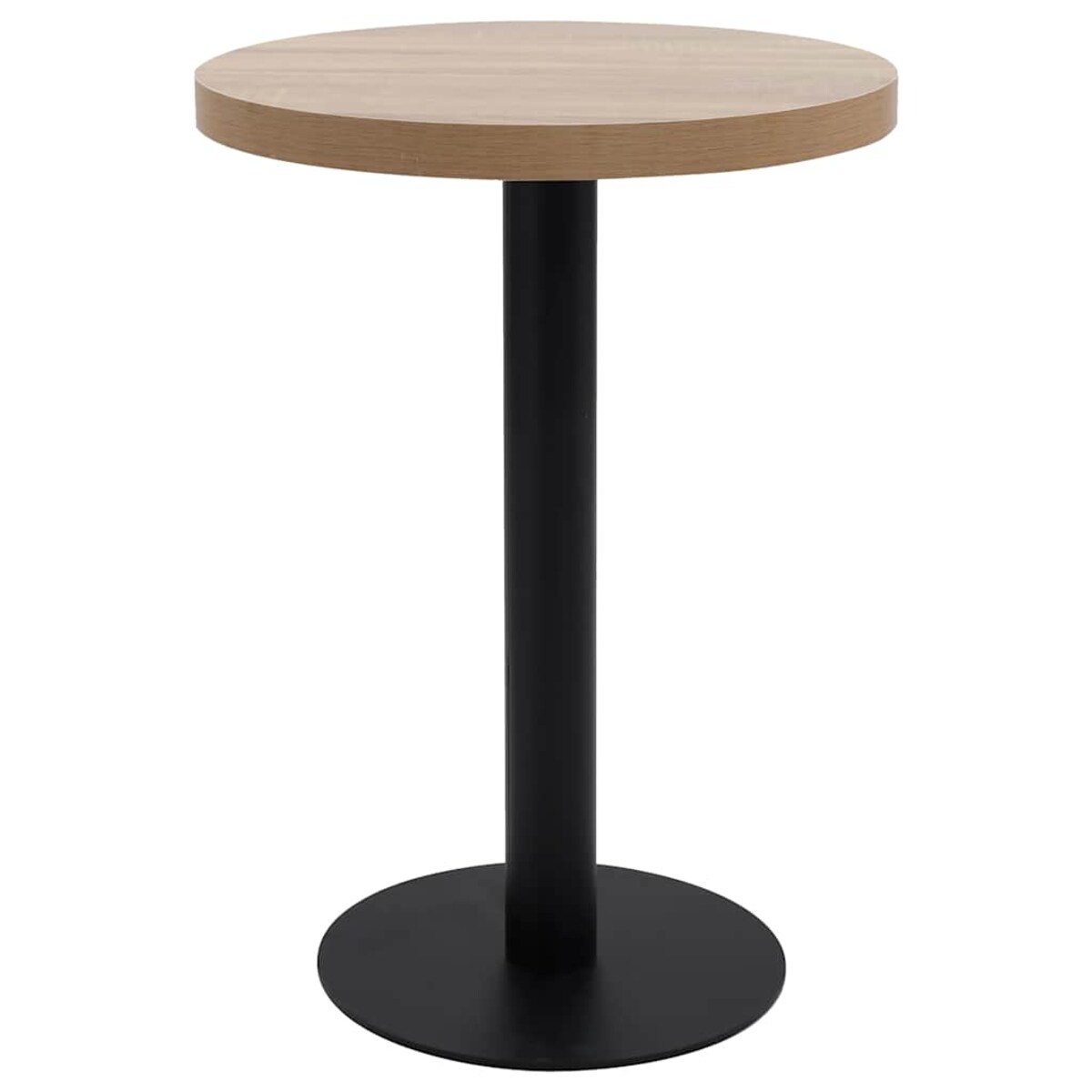 vidaXL Stolik bistro, jasnobrązowy, 60 cm, MDF