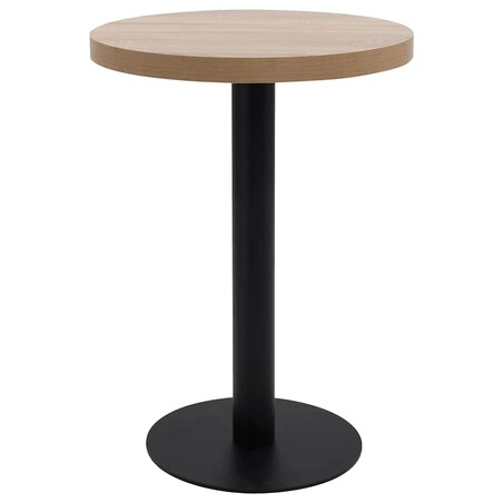 vidaXL Stolik bistro, jasnobrązowy, 60 cm, MDF