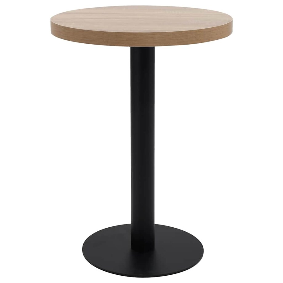 vidaXL Stolik bistro, jasnobrązowy, 60 cm, MDF