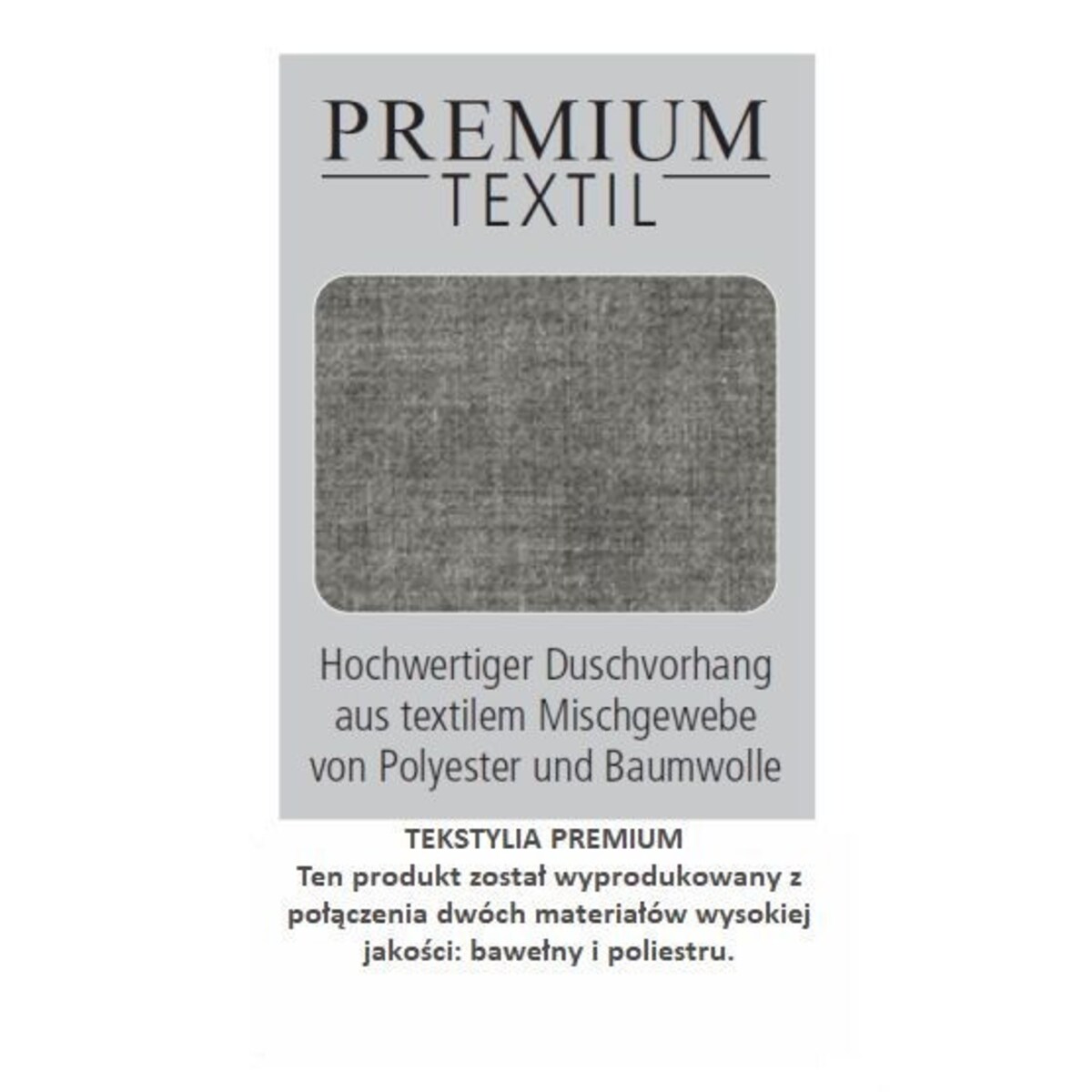 Kleine Wolke Classy Tekstylna Zasłona prysznicowa biała 120x200 cm