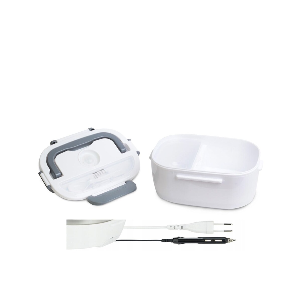 Elektryczny lunch box podgrzewany termos samochodowy + wtyczka KAMILLE