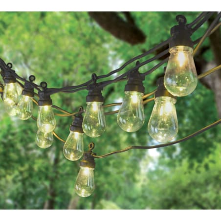 Lampki balkonowe na sznurze 12,5 m, 20 lampek, ciepłe światło LED