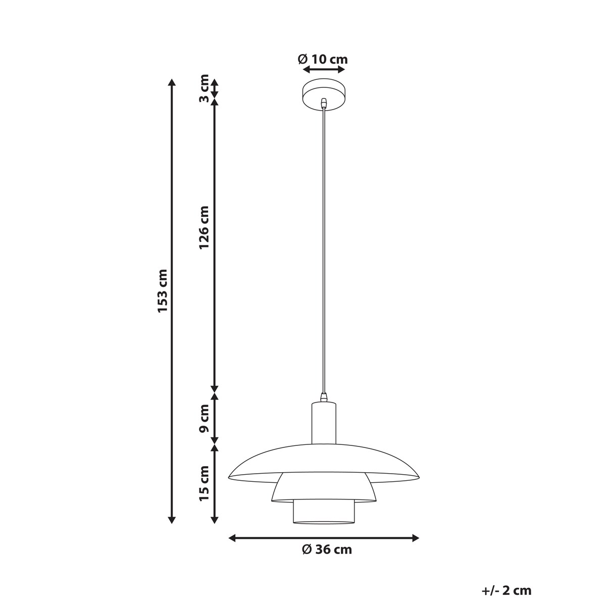 Lampa wisząca HILBA Metal Biały