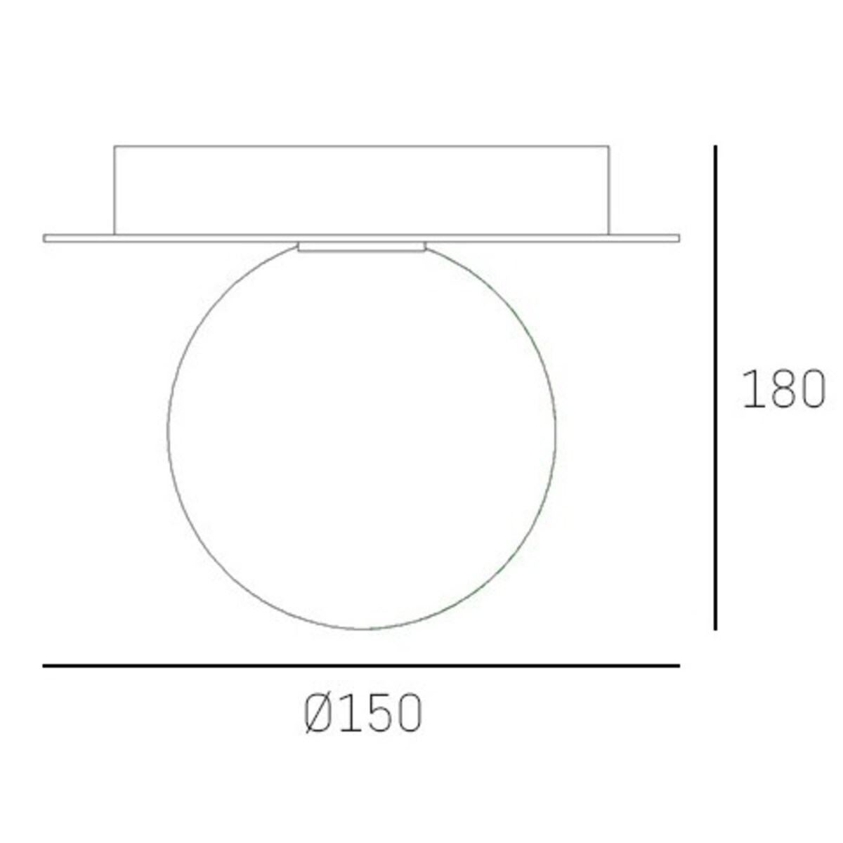 Ścienna LAMPA kula CAPE TOWN W01063BR Cosmolight kinkiet szklany do przedpokoju ball mosiądz