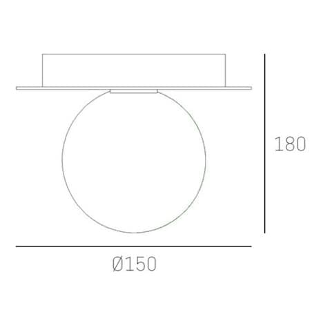 Ścienna LAMPA kula CAPE TOWN W01063BR Cosmolight kinkiet szklany do przedpokoju ball mosiądz