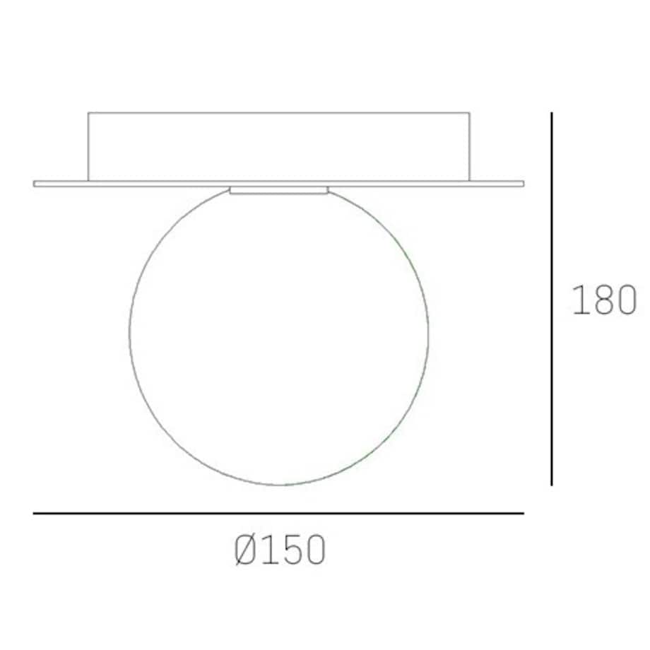 Ścienna LAMPA kula CAPE TOWN W01063BR Cosmolight kinkiet szklany do przedpokoju ball mosiądz