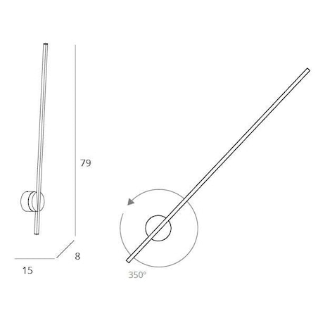 Kinkiet LAMPA ścienna SPIDER W0212 Maxlight metalowa OPRAWA kinkiet LED 8,4W 3000K listwa biała