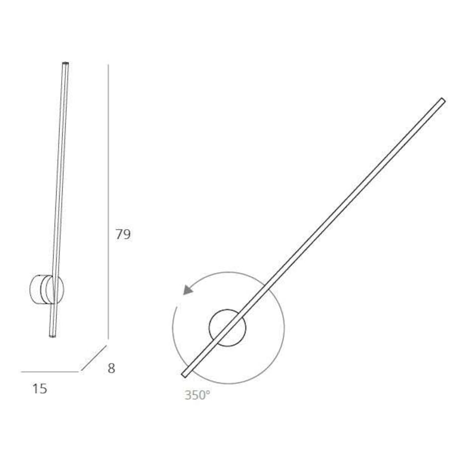 Kinkiet LAMPA ścienna SPIDER W0212 Maxlight metalowa OPRAWA kinkiet LED 8,4W 3000K listwa biała