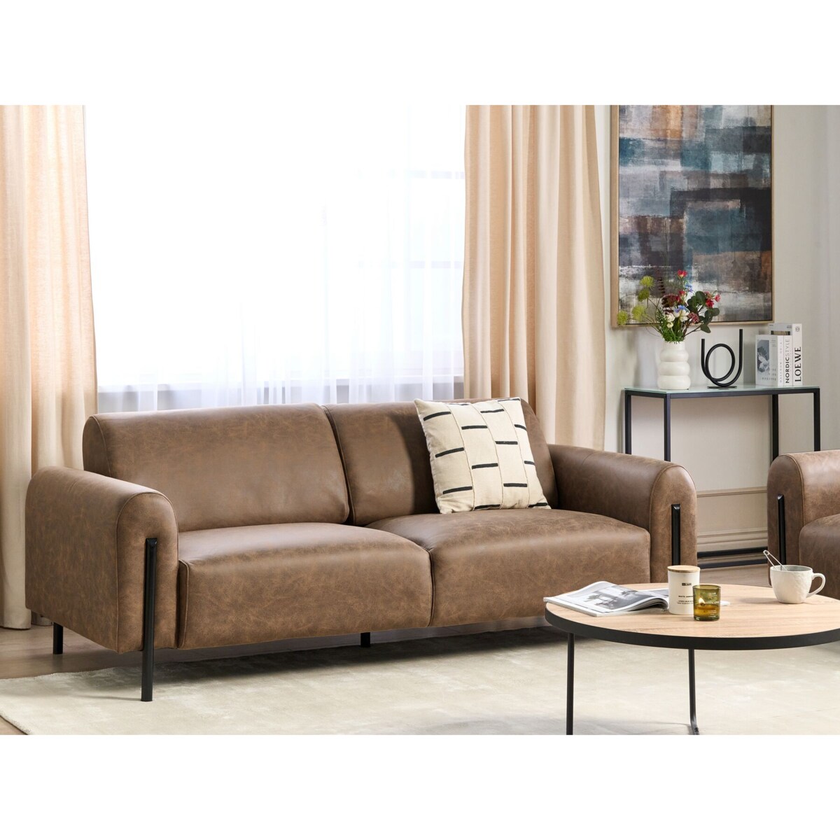 Sofa 3-osobowa brązowa ASKIM