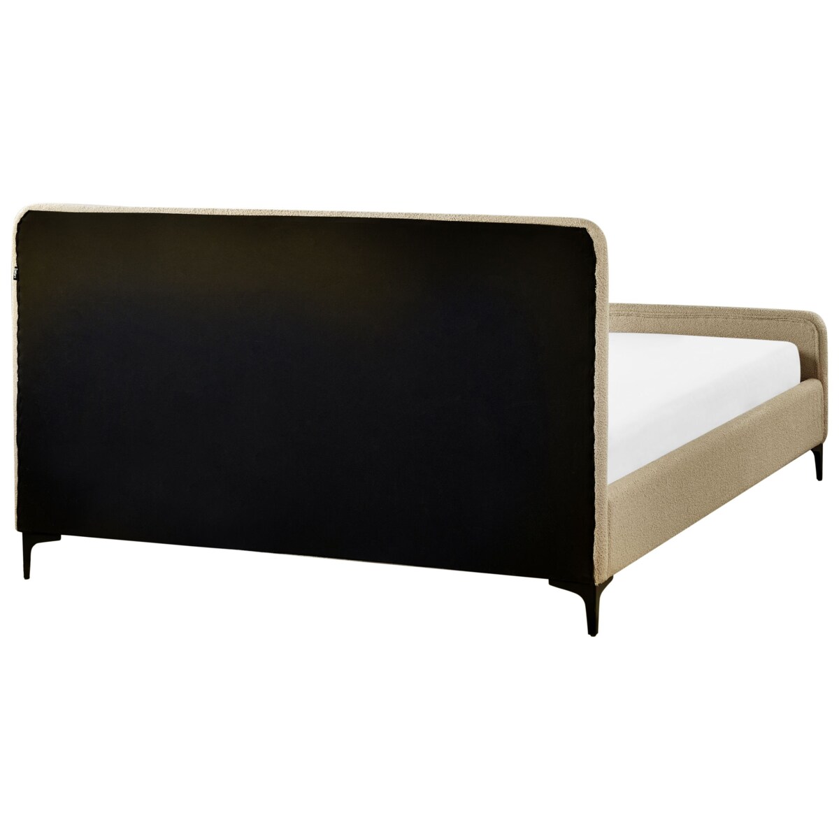 Łóżko Boucle LUNAN 160 x 200 cm Beżowoszary