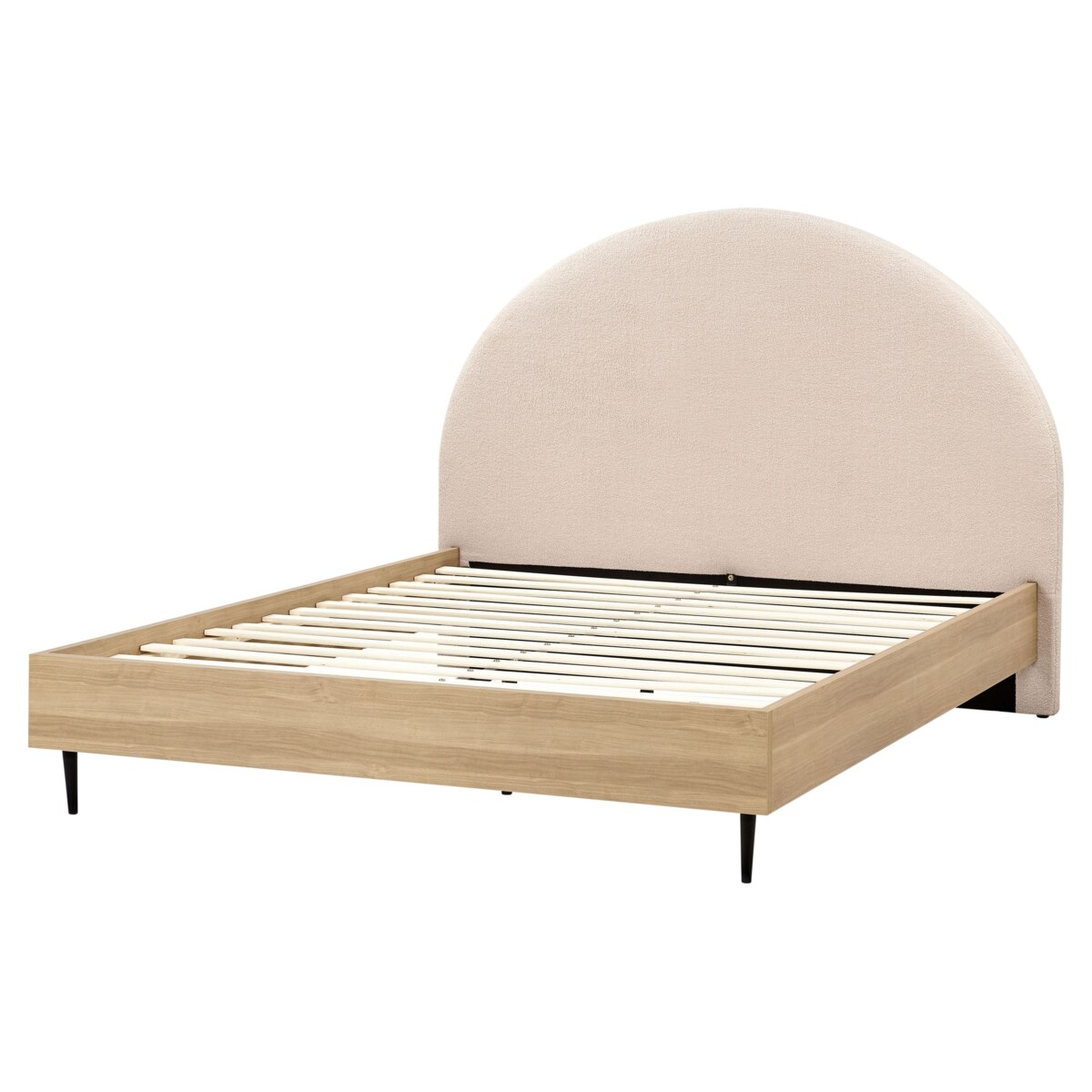 Łóżko Boucle MILLAY 160 x 200 cm Beżowy