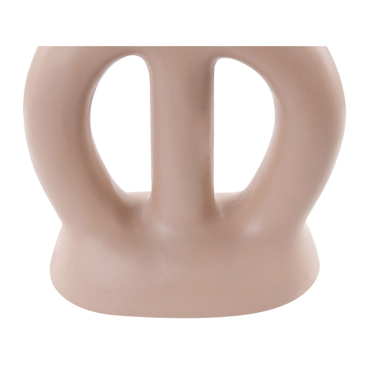 Wazon na kwiaty ceramiczny beżowy KOZANI