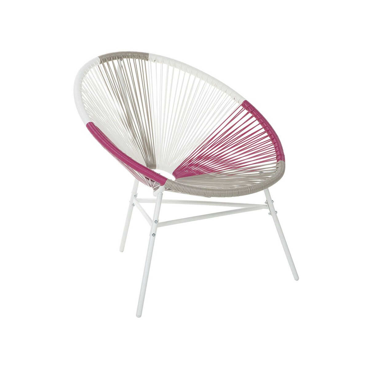 Krzesło z technorattanu wielokolorowe różowe ACAPULCO