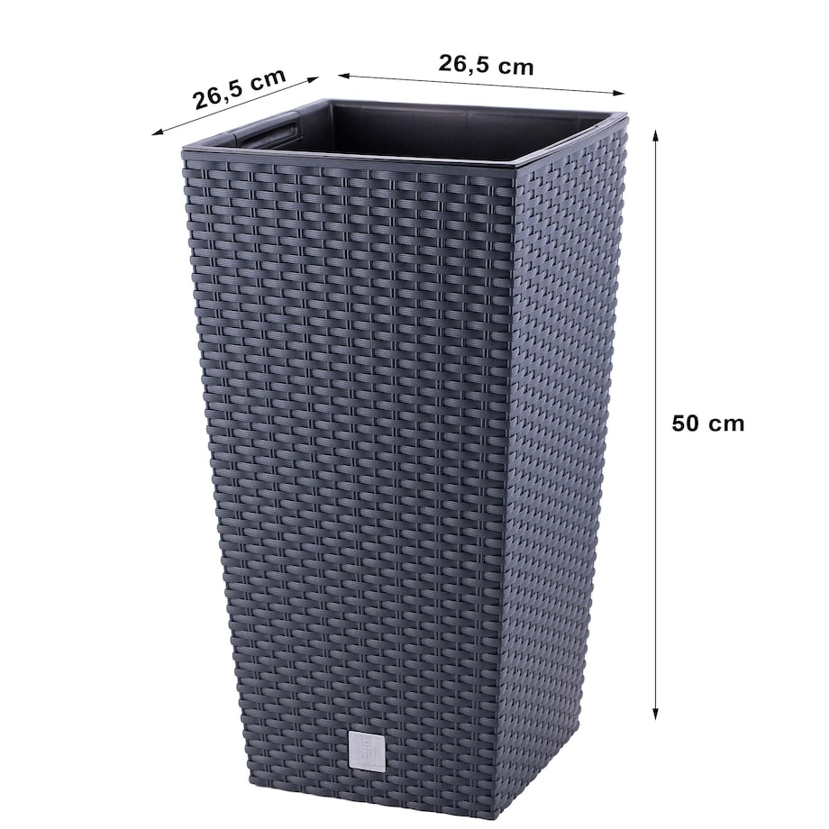 Doniczka Donica Ogrodowa Rattan Wysoka Wkład 50Cm