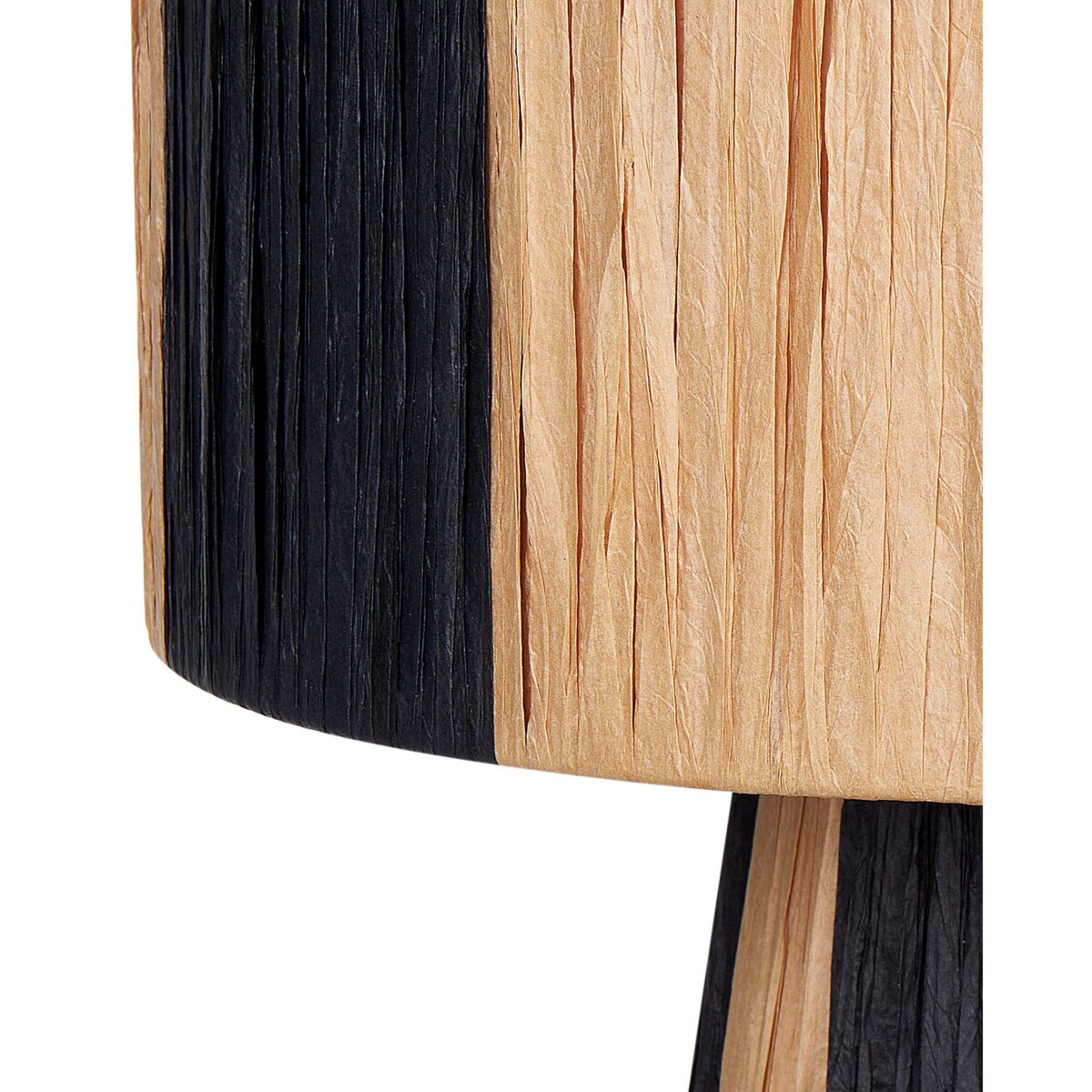 Lampa stołowa rafia naturalna z czarnym WELMEL