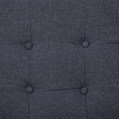 vidaXL 2-osobowa sofa z podłokietnikami, ciemnoszara, stal i tkanina