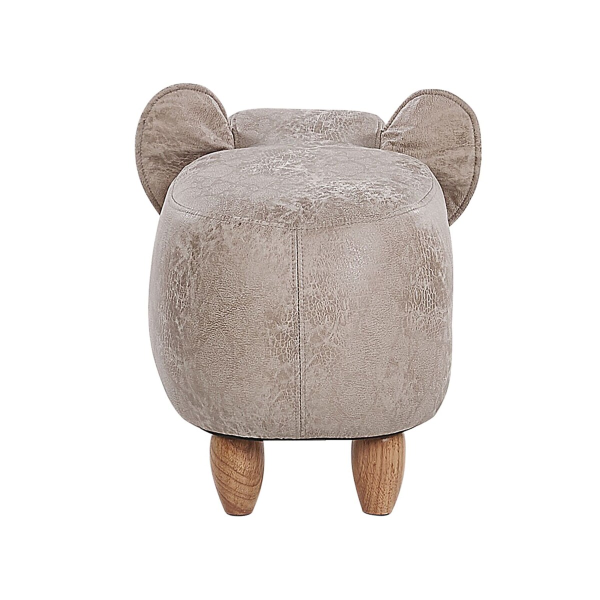 Pufa zwierzak ekoskóra ze schowkiem szara JUMBO