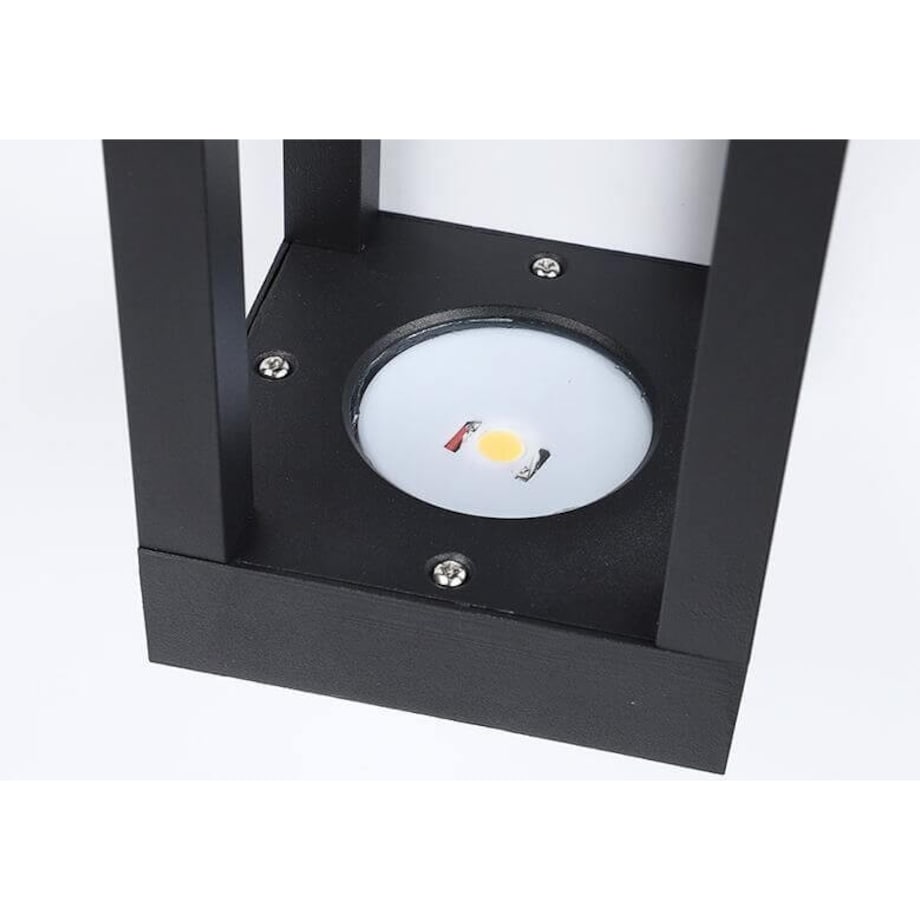 Zewnętrzna LAMPA stojąca QUBE ABIGALI-GLQ600WW 7W prostokątna OPRAWA ogrodowa LED 7W 3000K outdoor IP65 czarna, Abigali