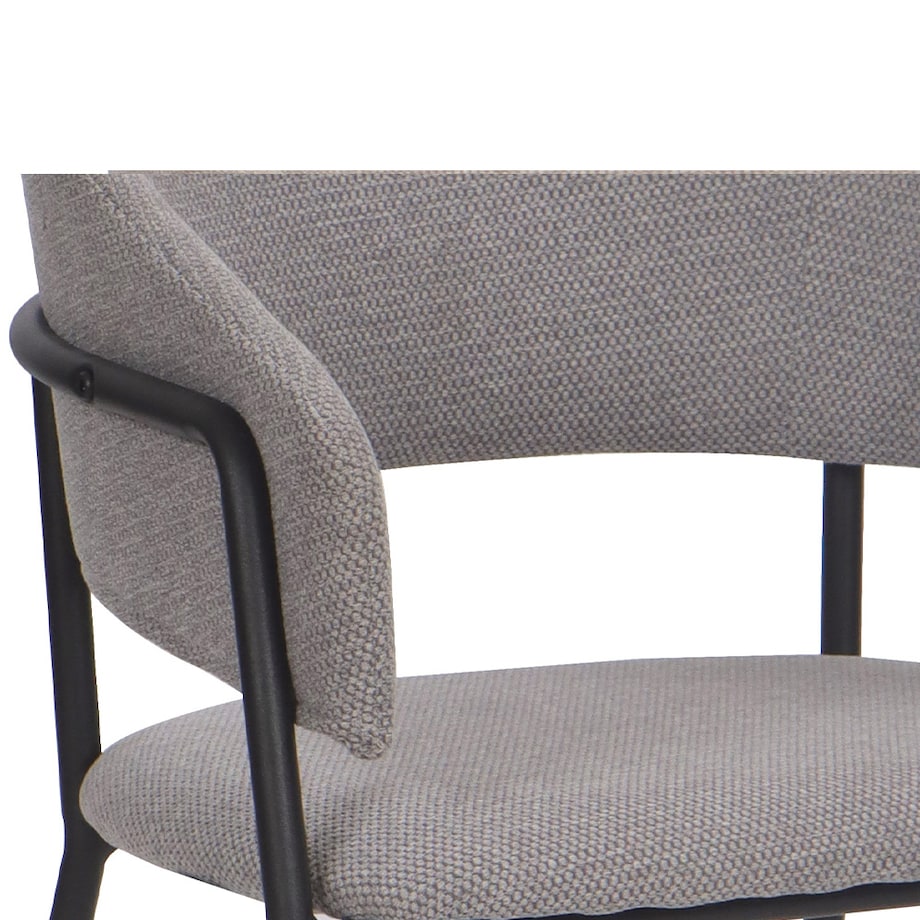 Krzesło tapicerowane glamour szenilowe OVO szare