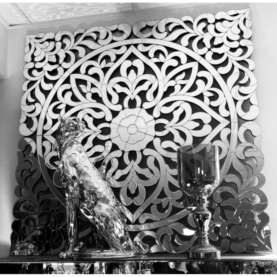 Lustro dekoracyjne Glamour Exclusive Premium 120x120 Panel lustrzany