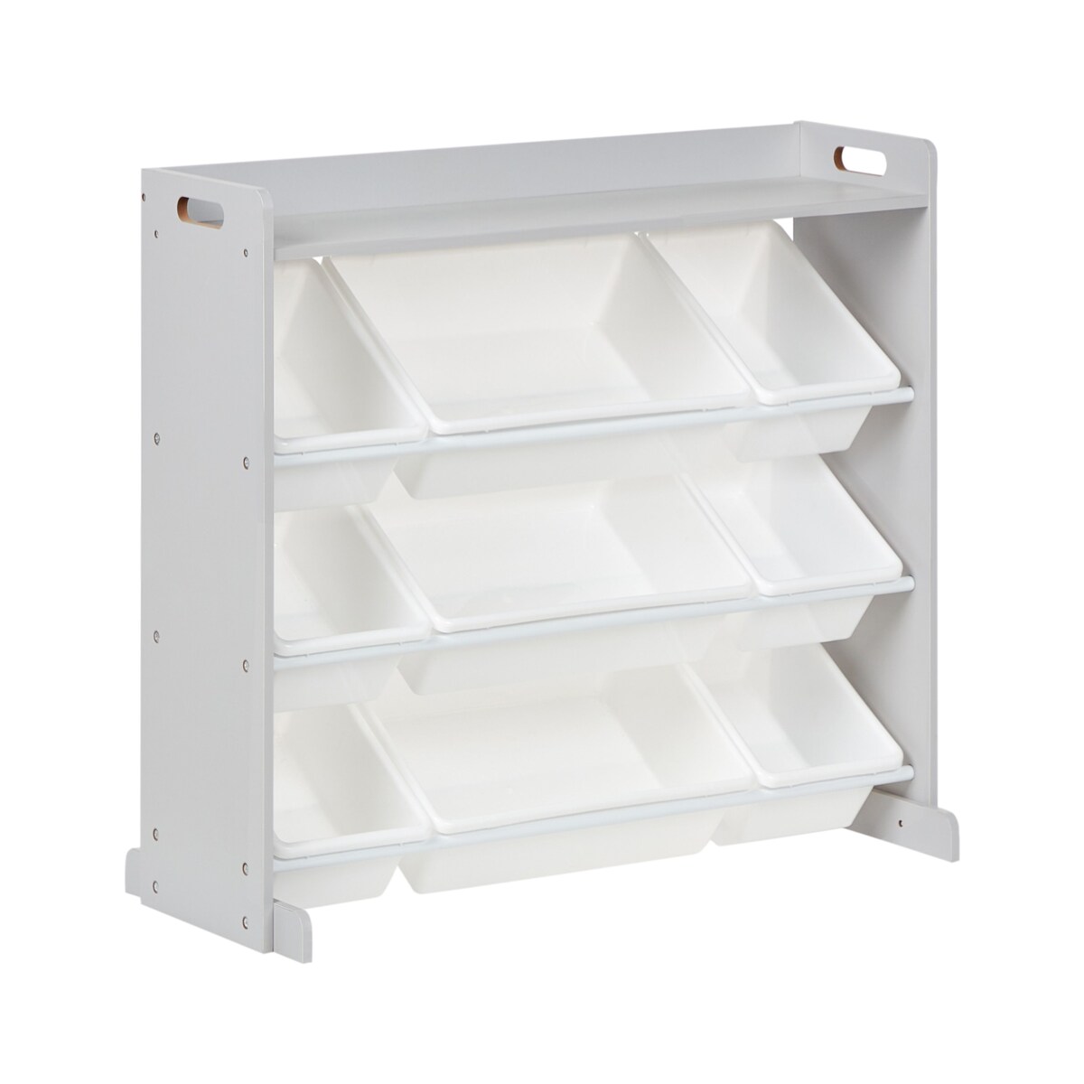 Regał z 9 pojemnikami COLLIE 78 cm Szary