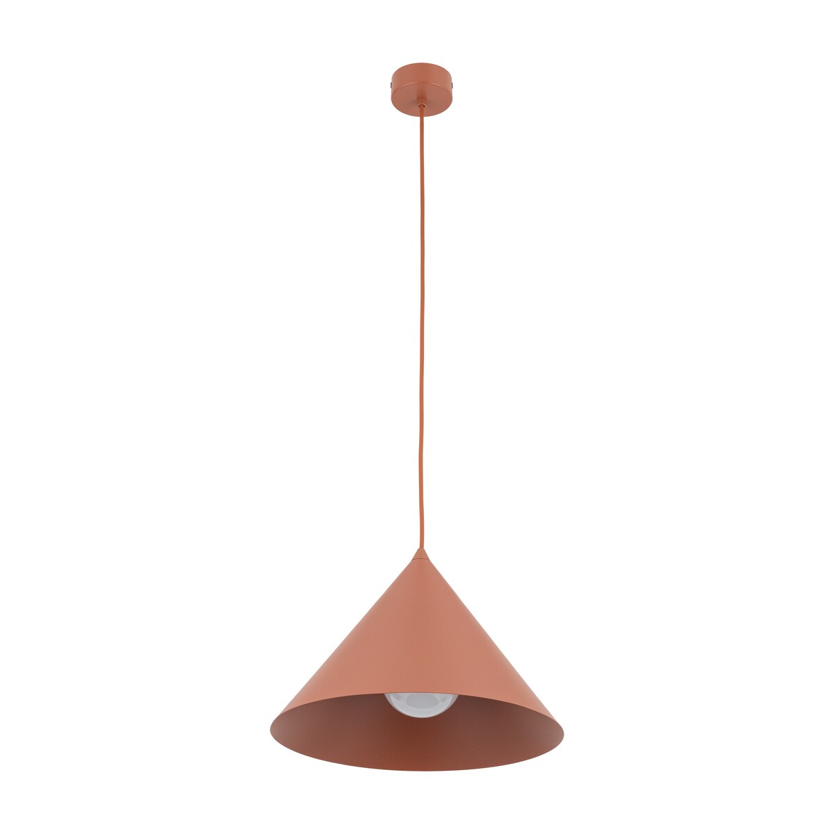 Lampa wisząca TK Lighting CONO BRICK 10065 czerwona metalowa E27 32 cm regulowana do salonu i kuchni