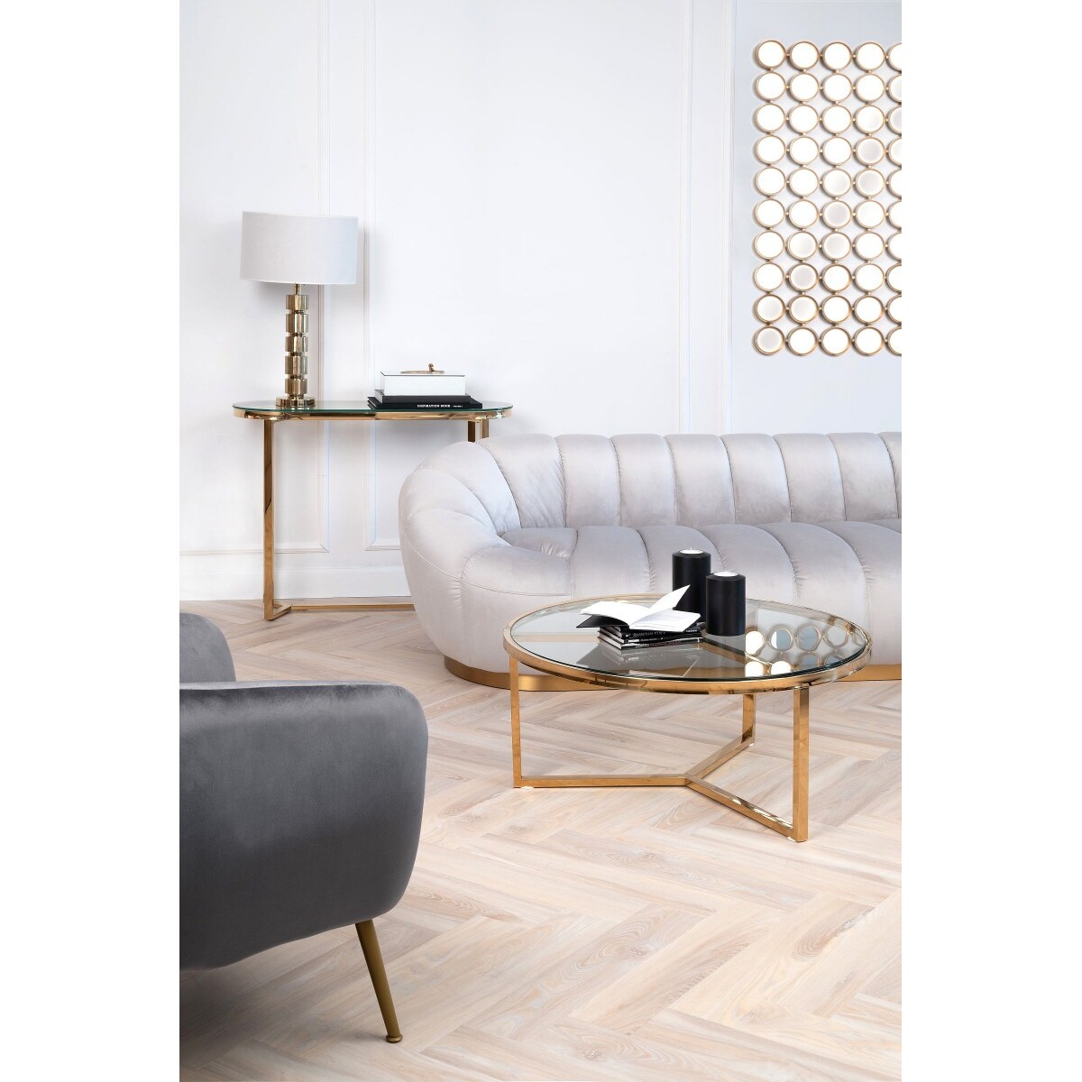 Stolik kawowy okrągły Monroe 90x40 cm