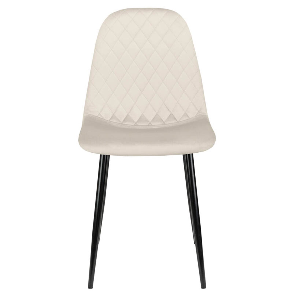 Krzesło tapicerowane nowoczesne pikowane do salonu jadalni beżowe