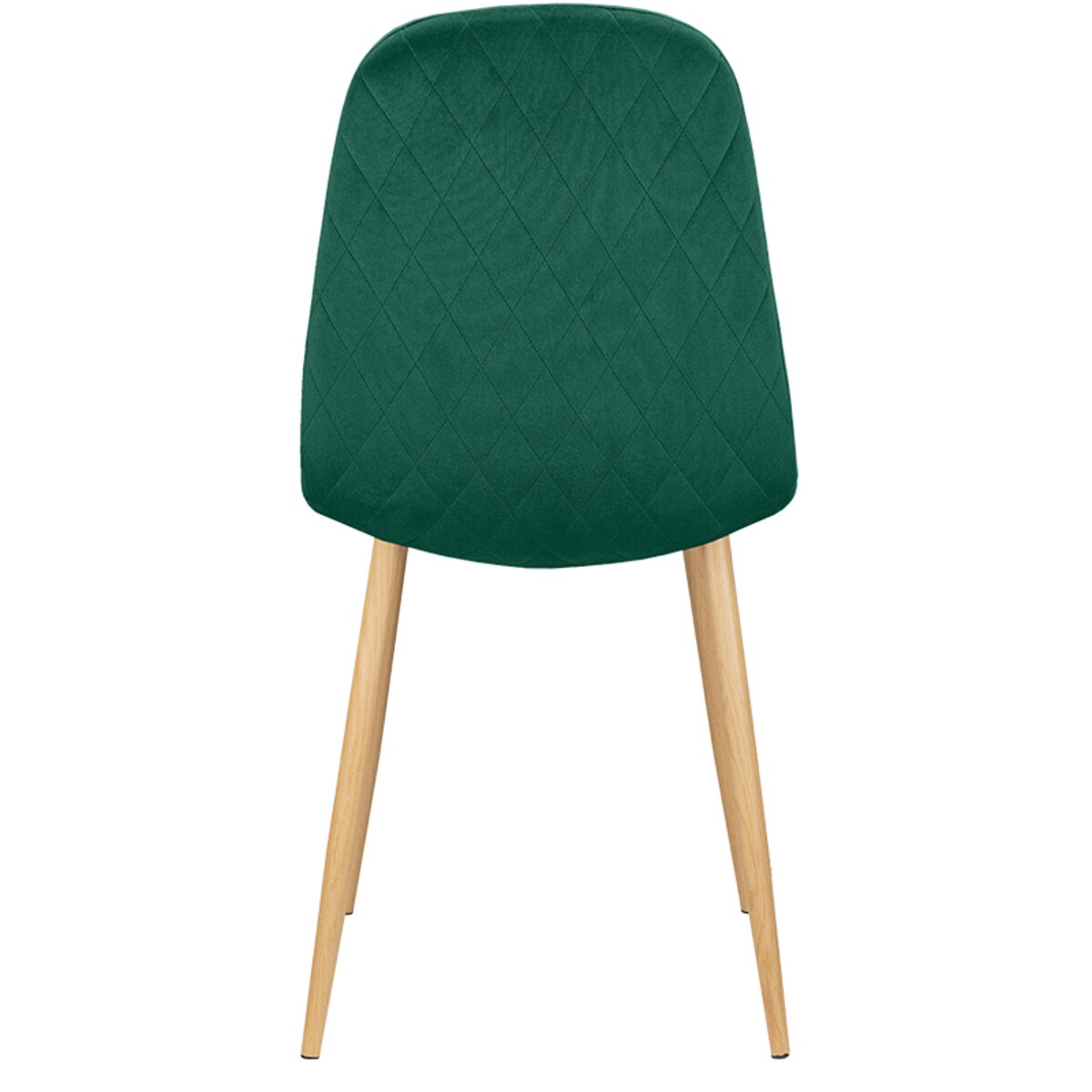 Krzesło tapicerowane do salonu welurowe nowoczesne pikowane zielone