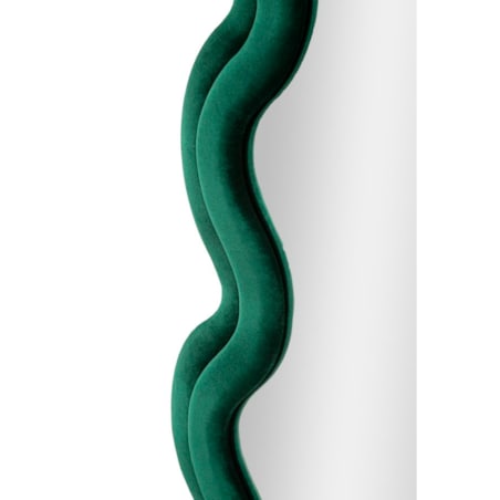 Lustro ścienne Monica, kolor zielony, płyta MDF i poliester, 58 x 4 x 160 cm, do salonu i przedpokoju, Mauro Ferretti