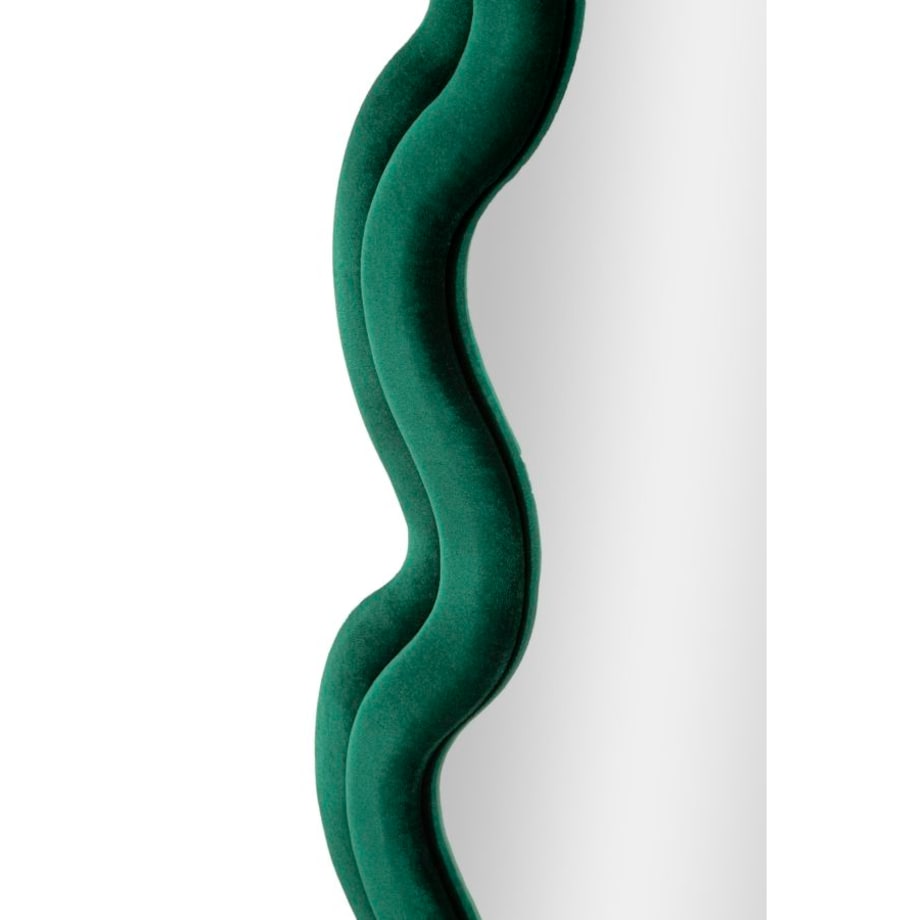 Lustro ścienne Monica, kolor zielony, płyta MDF i poliester, 58 x 4 x 160 cm, do salonu i przedpokoju, Mauro Ferretti