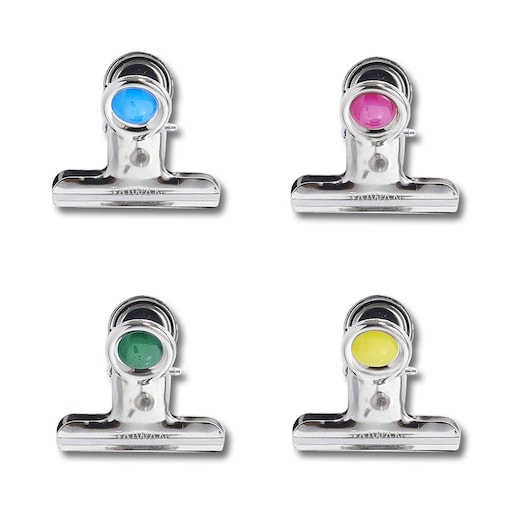 Metalowe klipsy magnetyczne, 4 x 3,5 cm