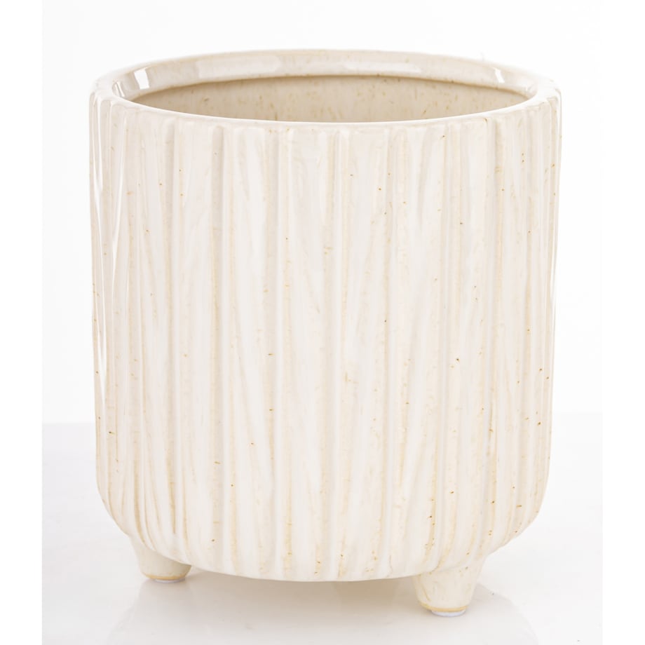 Osłonka ceramiczna prążkowana 15x14x14 cm NIPSU