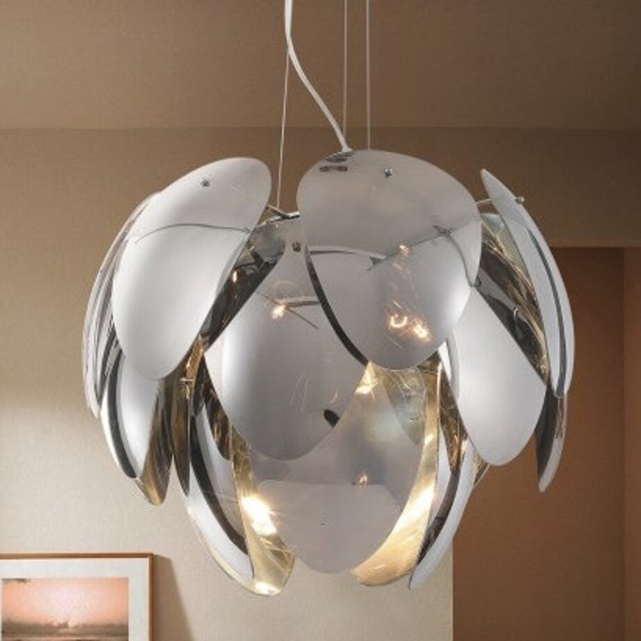 Nowoczesna lampa wisząca Antires szklane płatki do salonu