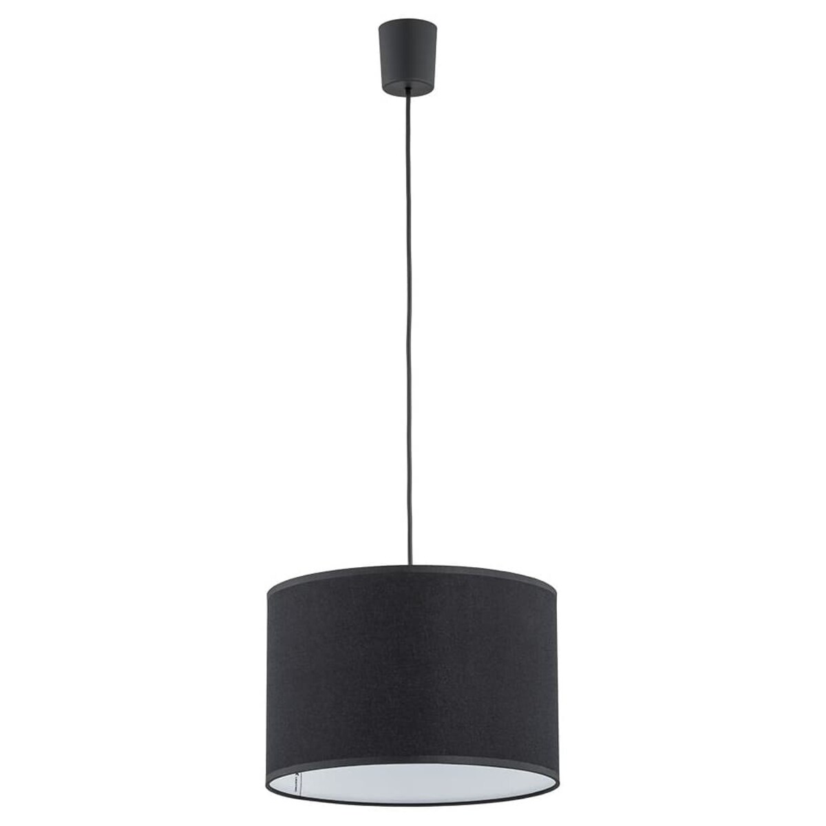Lampa do salonu wisząca Rondo 3465 TK Lighting tkaninowy klosz czarna