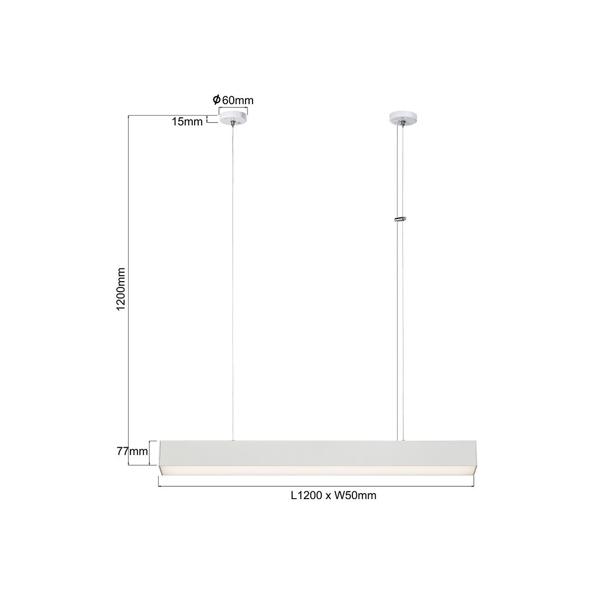 Lampa sufitowa wisząca Light Prestige Luci biały LED 2700K-6500K (SMART) 1 szt.