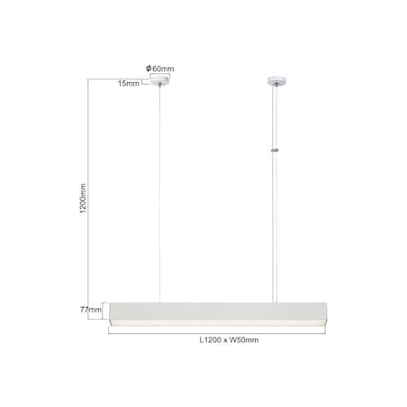 Lampa sufitowa wisząca Light Prestige Luci biały LED 2700K-6500K (SMART) 1 szt.
