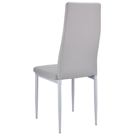 4 x Krzesło VERUM szare ekoskóra