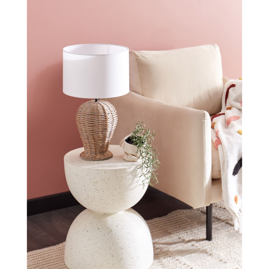 Lampa stołowa rattanowa jasna FURELOS